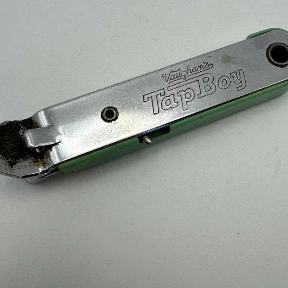 Vintage 5-in-one Vaughan‎ TapBoy Bottle Can Opener Corkscrew Green